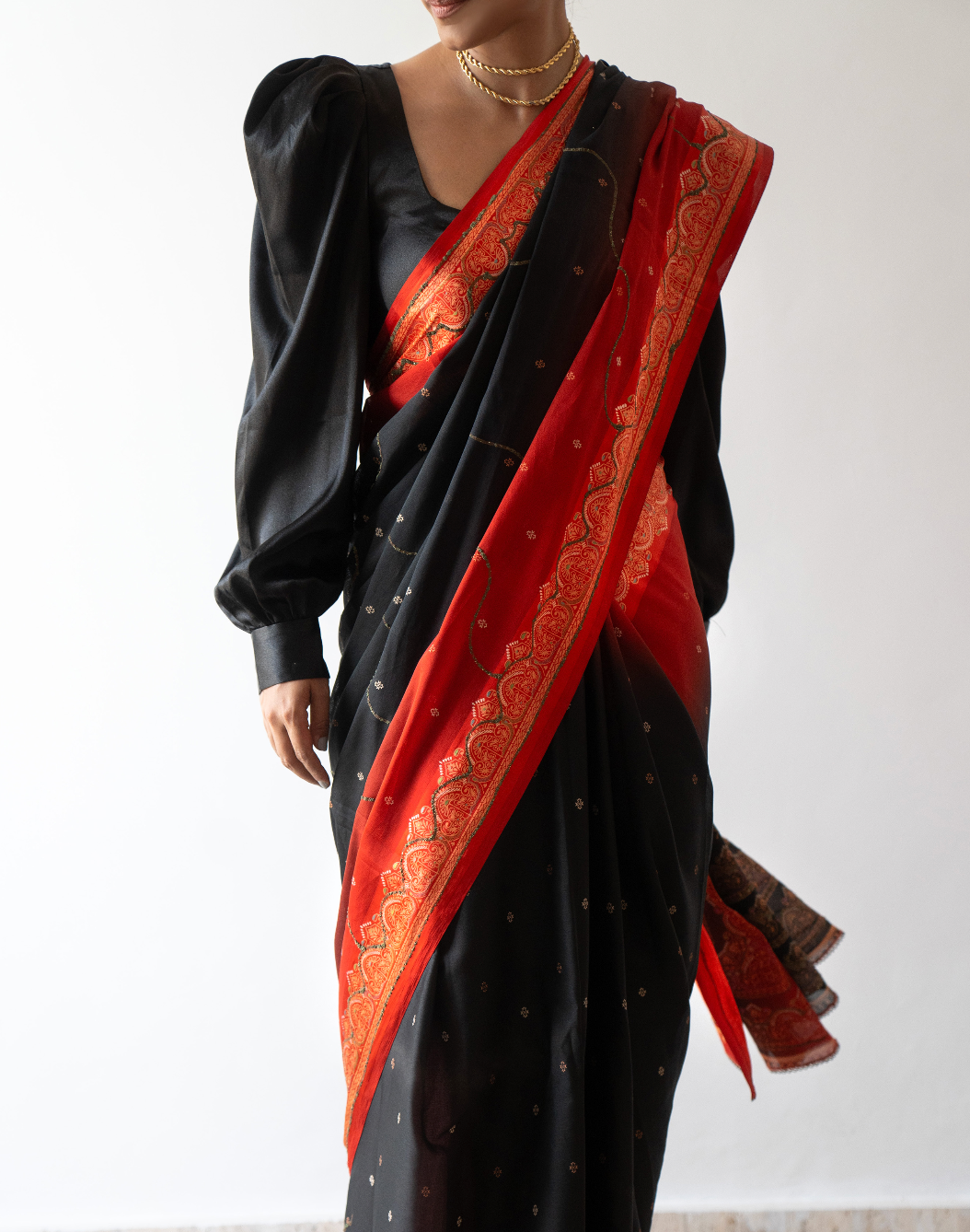 Flamefall Silk Sari