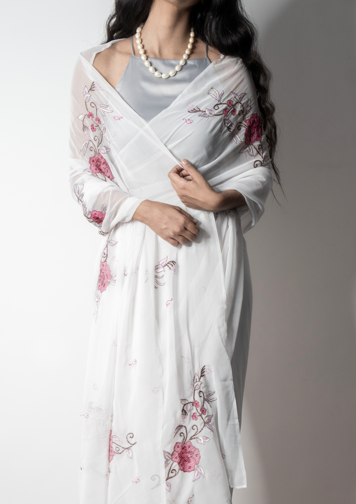 Rosy Feathers Saris