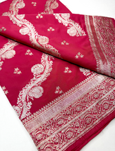 Load image into Gallery viewer, Garnet Stars Silk Sari
