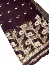 Load image into Gallery viewer, Dark Roses Silk Sari

