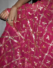 Load image into Gallery viewer, Dazzled Pink Gotta Sari
