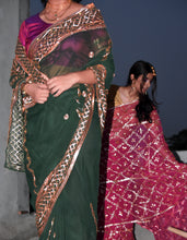 Load image into Gallery viewer, Dazzled Pink Gotta Sari
