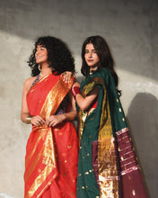 Load image into Gallery viewer, Natural Green Sari
