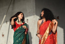 Load image into Gallery viewer, Natural Green Sari
