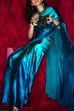 Load image into Gallery viewer, Mukaish Midnight Silk Sari
