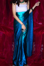 Load image into Gallery viewer, Mukaish Midnight Silk Sari
