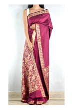 Load image into Gallery viewer, Silk Wine Sari
