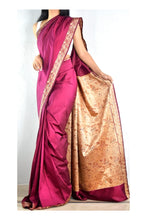 Load image into Gallery viewer, Silk Wine Sari

