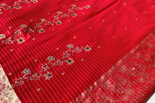 Load image into Gallery viewer, Mughal Red Banarasi Silk Sari
