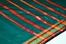 Load image into Gallery viewer, Dark Green Silk Sari
