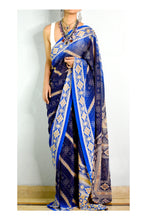 Load image into Gallery viewer, Mizzle Blue Chunri Sari
