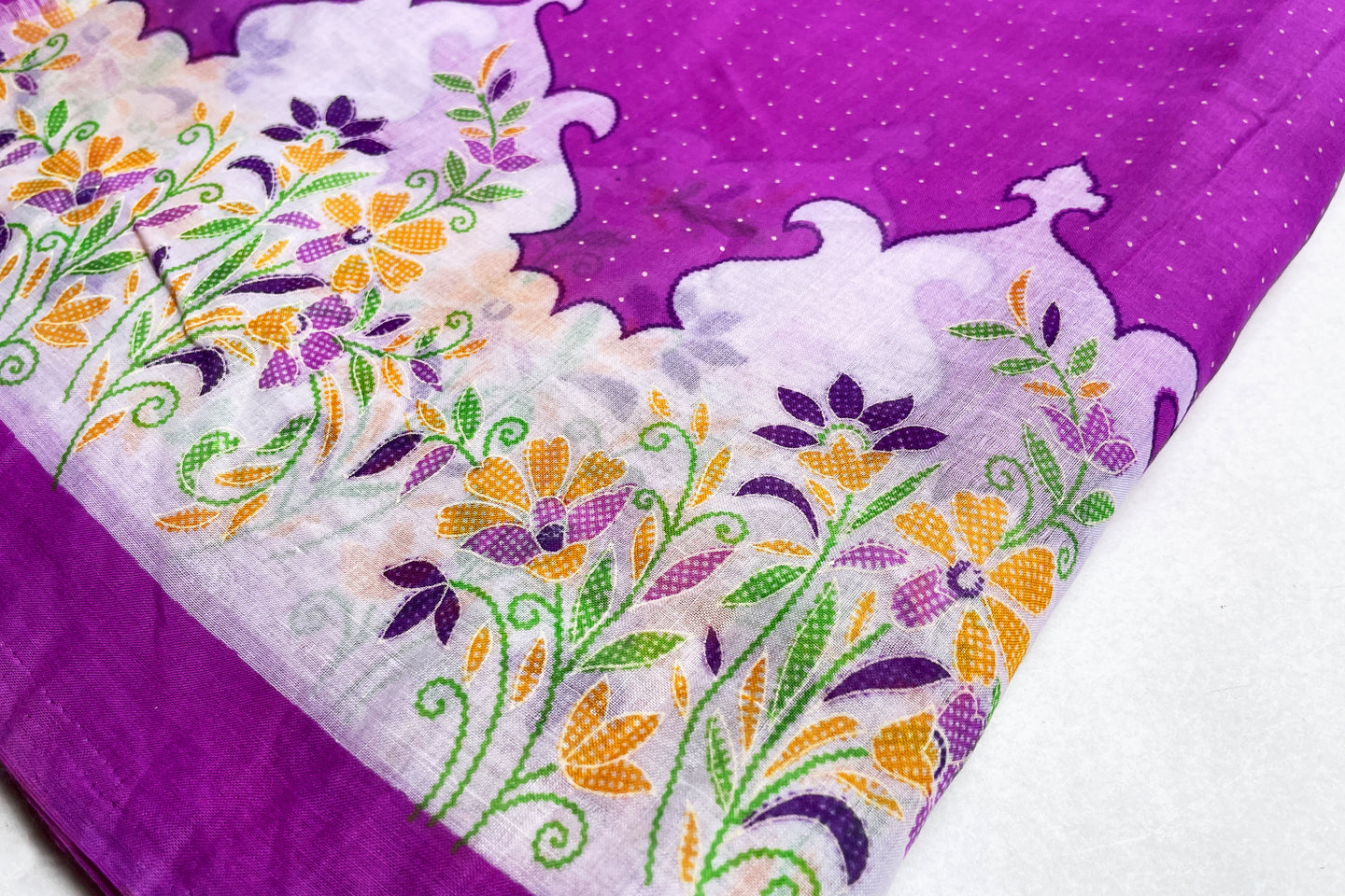 Purple Orchid Spring Sari