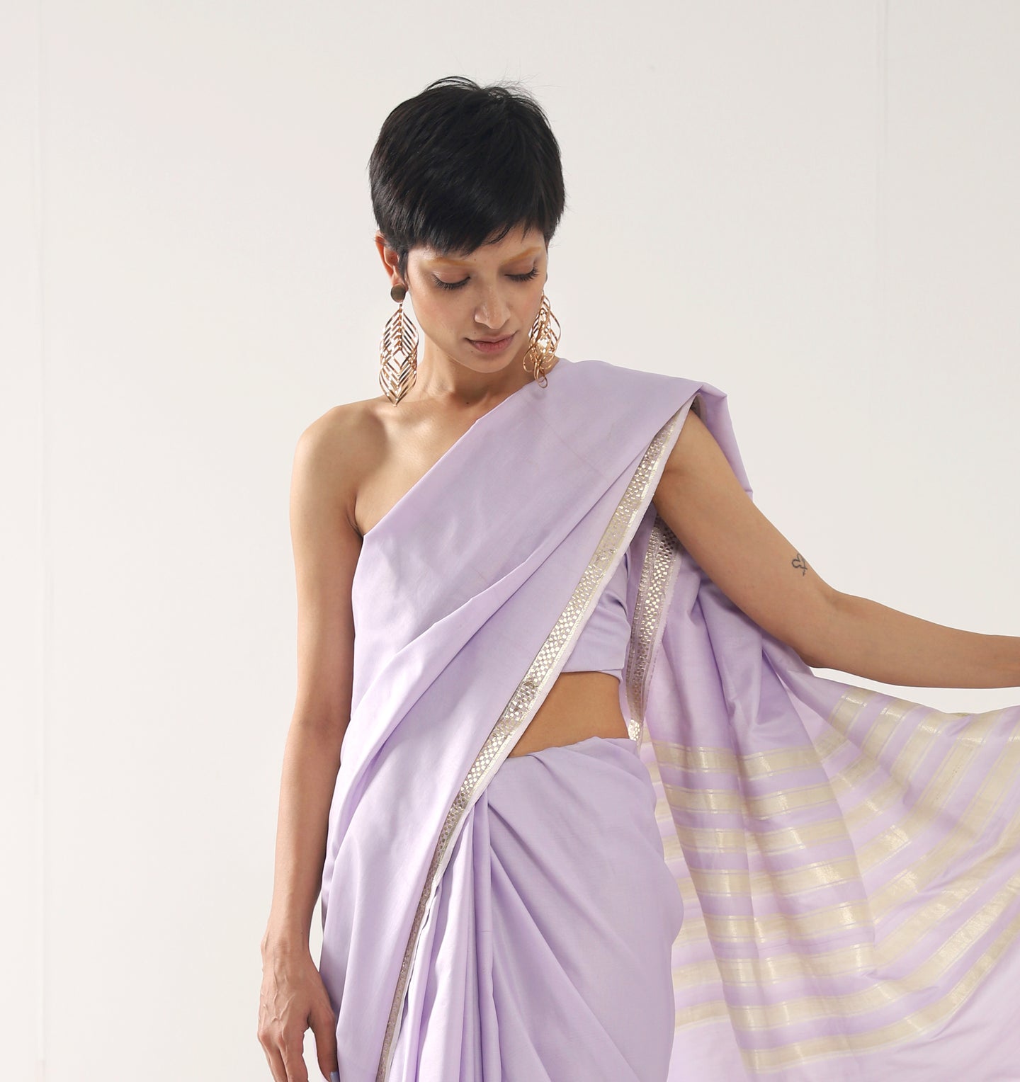 Mythical Mauve Silk Sari