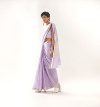 Load image into Gallery viewer, Mythical Mauve Silk Sari
