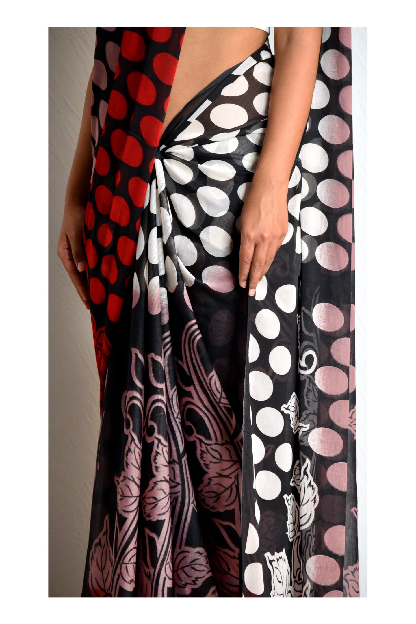 Red Polka Dots Sari