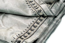 Load image into Gallery viewer, Silver Smoke Organza Sari
